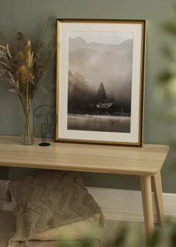 Ramme Abisko Guld 35x50 cm - Passepartout Hvid 24x30 cm