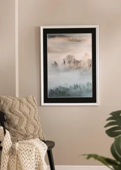 Ramme Abisko Hvid 50x60 cm - Passepartout Sort 16x20 inches