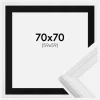 Ramme Abisko Hvid 70x70 cm - Passepartout Sort 60x60 cm