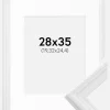 Ramme Abisko Hvid 28x35 cm - Passepartout Hvid 8x10 inches