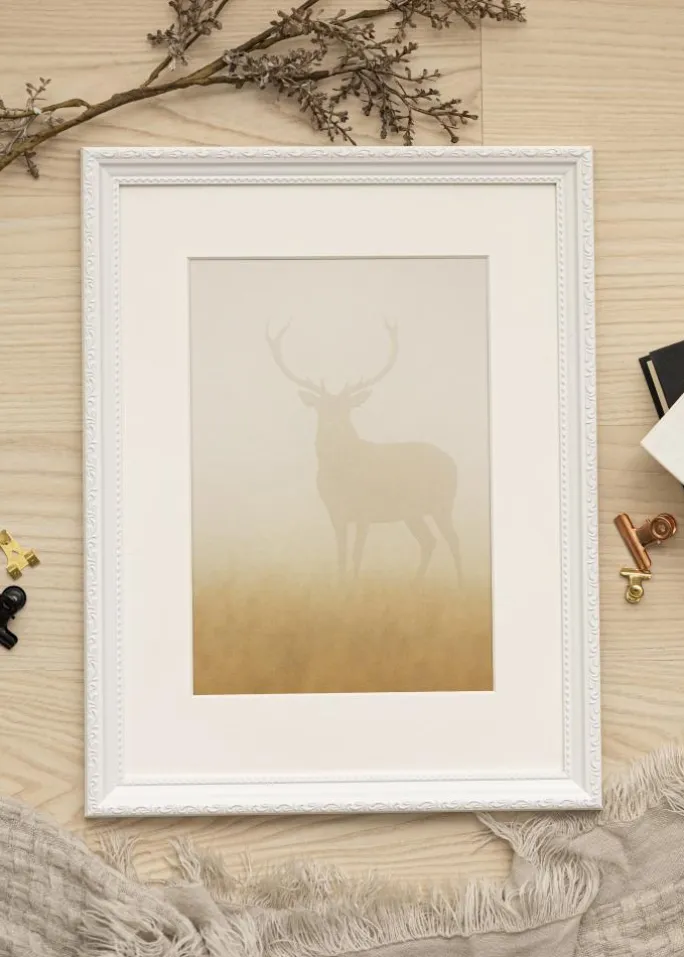 Ramme Abisko Hvid 70x100 cm - Passepartout Hvid 60x90 cm