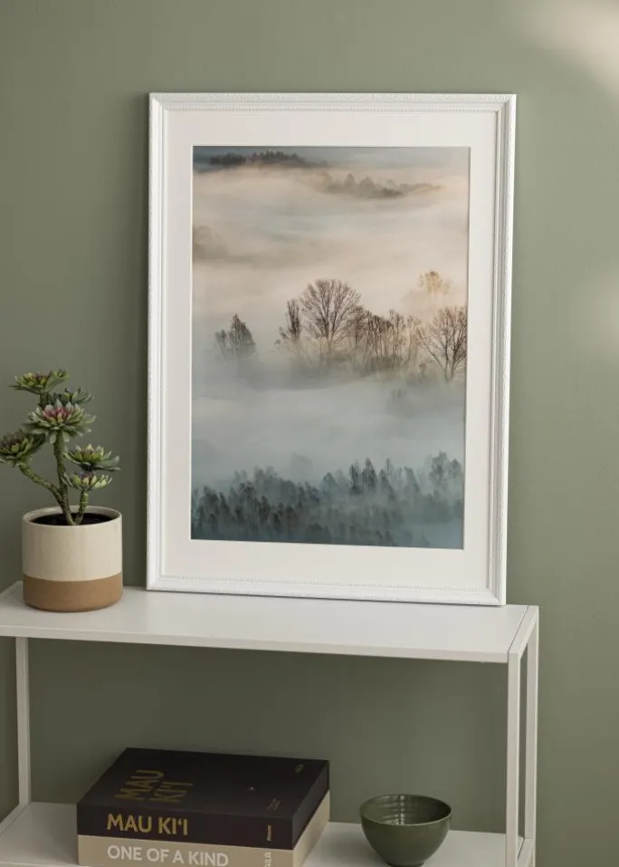 Ramme Abisko Hvid 70x100 cm - Passepartout Hvid 62x85 cm