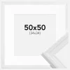 Ramme Abisko Hvid 50x50 cm - Passepartout Hvid 35x35 cm