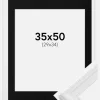 Ramme Abisko Hvid 35x50 cm - Passepartout Sort 30x35 cm