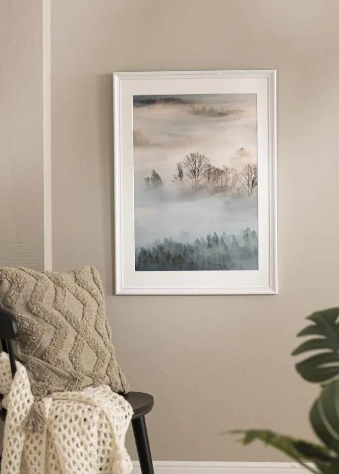 Ramme Abisko Hvid 50x70 cm - Passepartout Hvid 16x24 inches