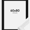 Ramme Abisko Hvid 60x80 cm - Passepartout Sort 50x65 cm
