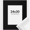 Ramme Abisko Hvid 24x30 cm - Passepartout Sort 6x8 inches
