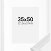 Ramme Abisko Hvid 35x50 cm - Passepartout Hvid 9x12 inches