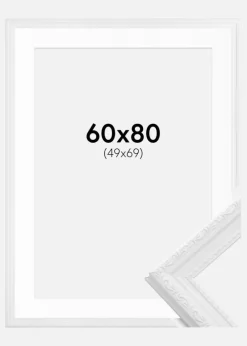 Ramme Abisko Hvid 60x80 cm - Passepartout Hvid 50x70 cm