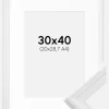 Ramme Abisko Hvid 30x40 cm - Passepartout Hvid 21x29,7 cm (A4)