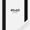 Ramme Abisko Hvid 40x60 cm - Passepartout Sort 30x50 cm