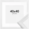 Ramme Abisko Hvid 40x40 cm - Passepartout Hvid 30x30 cm