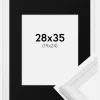 Ramme Abisko Hvid 28x35 cm - Passepartout Sort 20x25 cm