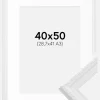 Ramme Abisko Hvid 40x50 cm - Passepartout Hvid 29,7x42 cm (A3)