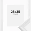 Ramme Abisko Hvid 28x35 cm - Passepartout Hvid 20x25 cm