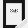 Ramme Abisko Hvid 20x30 cm - Passepartout Sort 15x21 cm (A5)