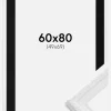 Ramme Abisko Hvid 60x80 cm - Passepartout Sort 50x70 cm
