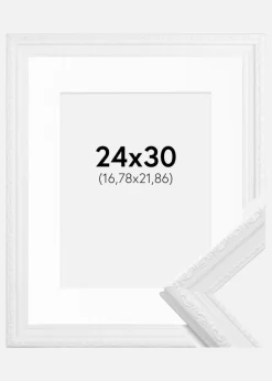 Ramme Abisko Hvid 24x30 cm - Passepartout Hvid 7x9 inches