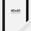 Ramme Abisko Hvid 40x60 cm - Passepartout Sort 32,9x48,3 cm (A3+)