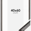 Ramme Abisko Sølv 40x60 cm - Passepartout Hvid 25x50 cm