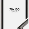 Ramme Abisko Sølv 70x100 cm - Passepartout Sort 61x91,5 cm