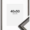 Ramme Abisko Sølv 40x50 cm - Passepartout Hvid 27x35 cm