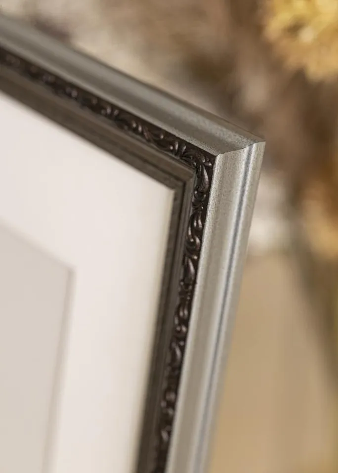 Ramme Abisko Sølv 40x50 cm - Passepartout Hvid 27x35 cm