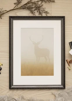 Ramme Abisko Sølv 40x50 cm - Passepartout Hvid 12x16 inches