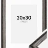 Ramme Abisko Sølv 20x30 cm - Passepartout Hvid 15x22 cm