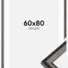 Ramme Abisko Sølv 60x80 cm - Passepartout Hvid 50x70 cm