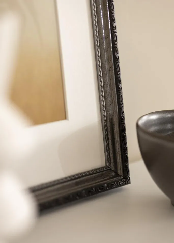 Ramme Abisko Sølv 60x80 cm - Passepartout Hvid 50x70 cm