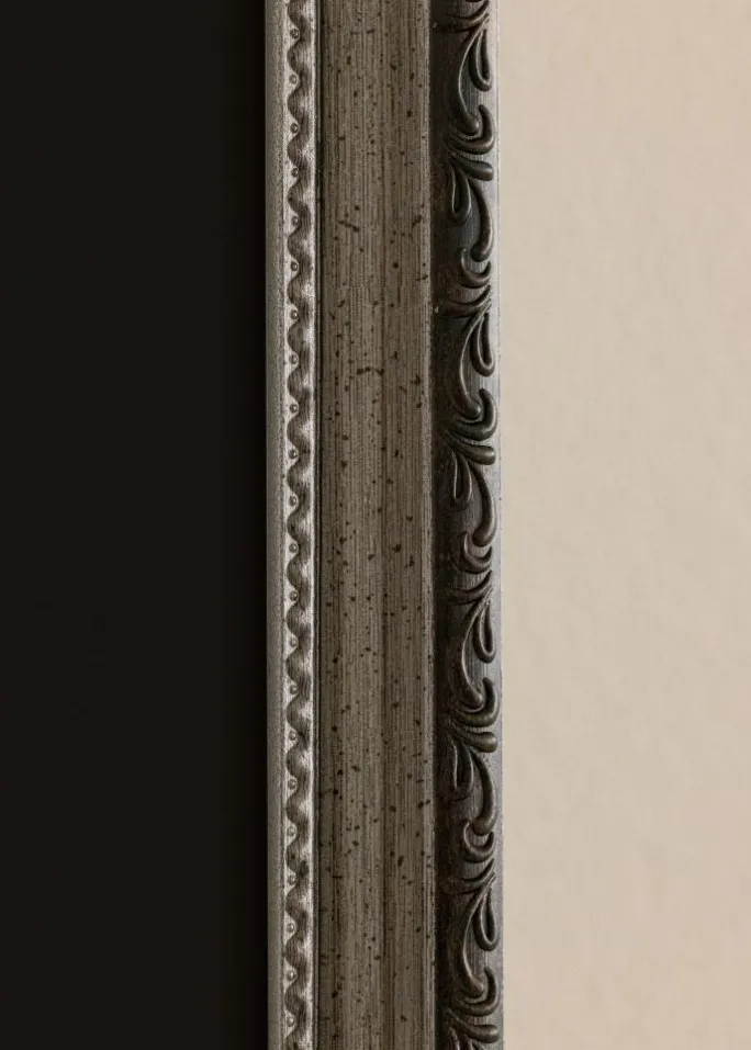 Ramme Abisko Sølv 20x30 cm - Passepartout Sort 15x21 cm (A5)