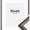 Ramme Abisko Sølv 50x60 cm - Passepartout Hvid 37x46 cm