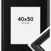 Ramme Abisko Sort 40x50 cm - Passepartout Sort 28x35 cm