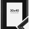 Ramme Abisko Sort 30x40 cm - Passepartout Sort 8x12 inches