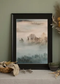 Ramme Abisko Sort 30x30 cm - Passepartout Sort 20x20 cm