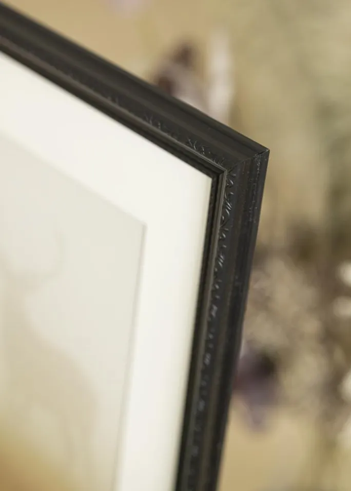 Ramme Abisko Sort 40x50 cm - Passepartout Hvid 28x35 cm