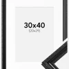 Ramme Abisko Sort 30x40 cm - Passepartout Hvid 21x30 cm