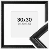 Ramme Abisko Sort 30x30 cm - Passepartout Hvid 8x8 inches
