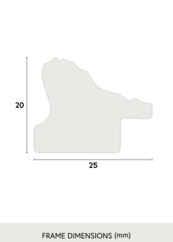 Ramme Abisko Sort 30x30 cm - Passepartout Hvid 20x20 cm