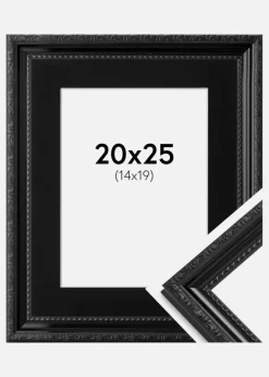Ramme Abisko Sort 20x25 cm - Passepartout Sort 15x20 cm