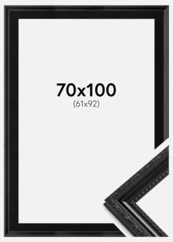 Ramme Abisko Sort 70x100 cm - Passepartout Sort 62x93 cm