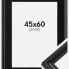 Ramme Abisko Sort 45x60 cm - Passepartout Sort 35x50 cm
