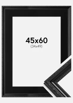 Ramme Abisko Sort 45x60 cm - Passepartout Sort 35x50 cm