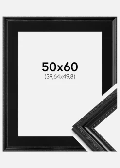Ramme Abisko Sort 50x60 cm - Passepartout Sort 16x20 inches