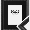 Ramme Abisko Sort 20x25 cm - Passepartout Sort 5x7 inches