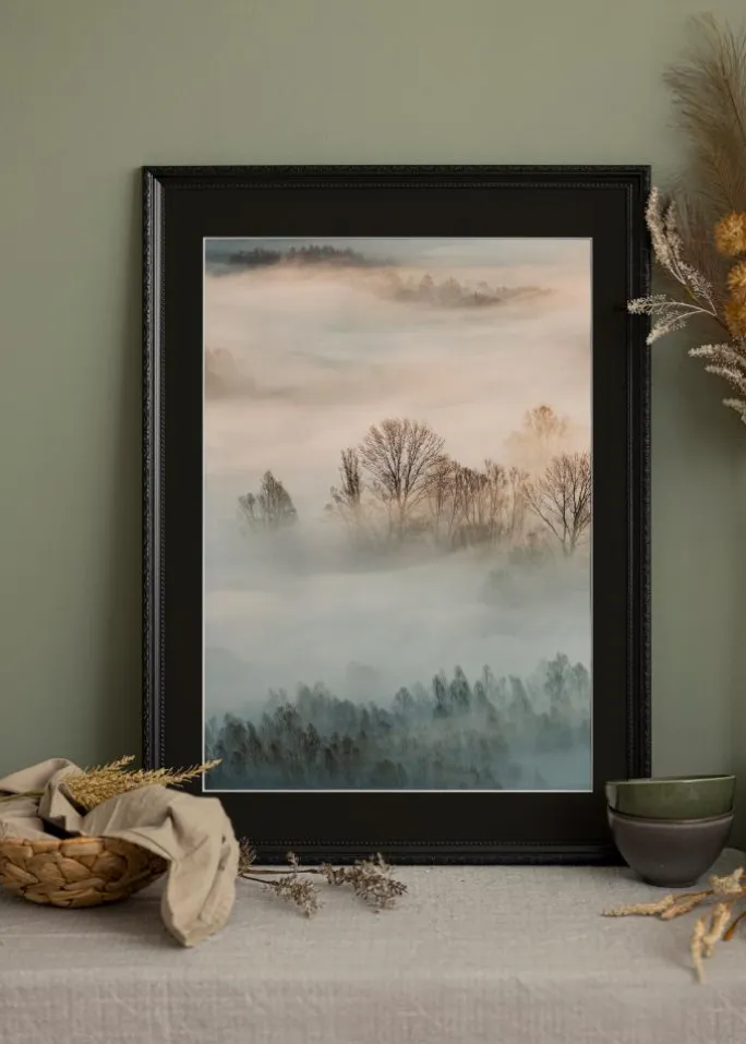 Ramme Abisko Sort 50x70 cm - Passepartout Sort 16x24 inches