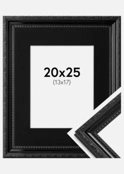 Ramme Abisko Sort 20x25 cm - Passepartout Sort 14x18 cm