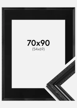 Ramme Abisko Sort 70x90 cm - Passepartout Sort 55x70 cm