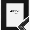 Ramme Abisko Sort 40x50 cm - Passepartout Sort 27,5x37 cm